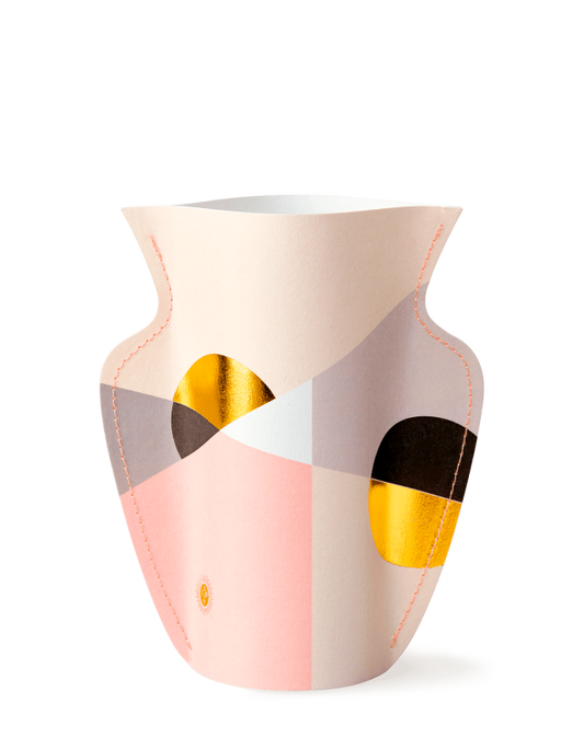 vaso de papel com padrão geométrico