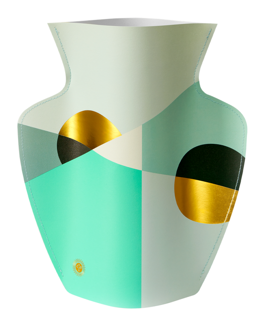 vaso de papel da marca Octaevo com padrão geométrico
