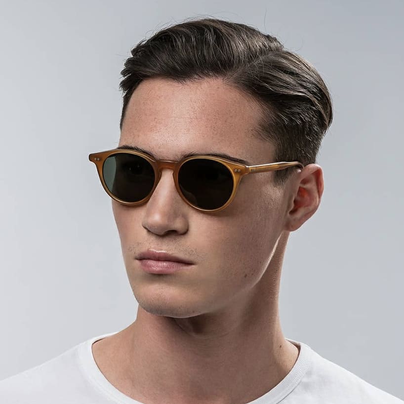 óculos sol Goldlover Mel Matte da marca FORA handmade in Portugal