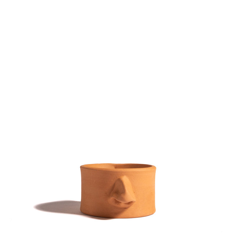 vaso de ceramica terracota com nariz mini 