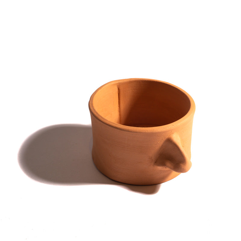 vaso de ceramica terracota com nariz mini  Edit alt text